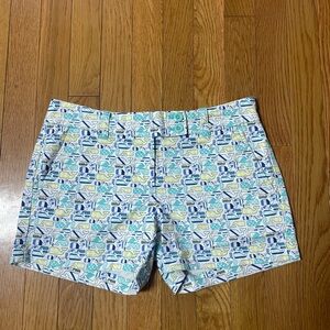 Vineyard Vines for Kentucky Derby size 00 shorts whale print white blue yellow‎